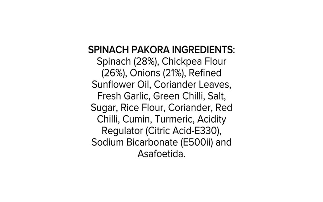 Haldiram's Minute Khana Spinach Pakora   Box  283 grams